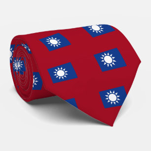 taiwanesische Flagge Krawatte