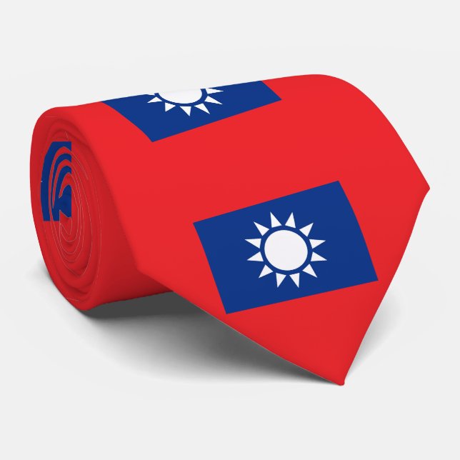 taiwanesische Flagge Krawatte (Gerollt)