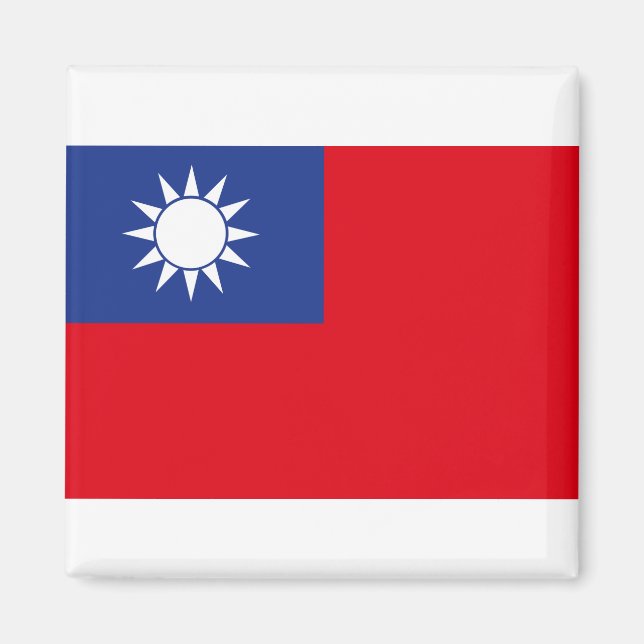 taiwanesische Flagge Magnet (Vorne)