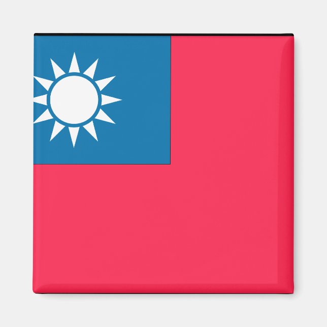 taiwanesische Flagge Magnet (Vorne)