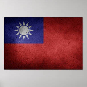 taiwanesische Flagge Poster