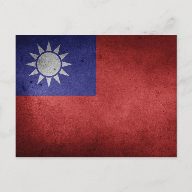 taiwanesische Flagge Postkarte (Vorderseite)