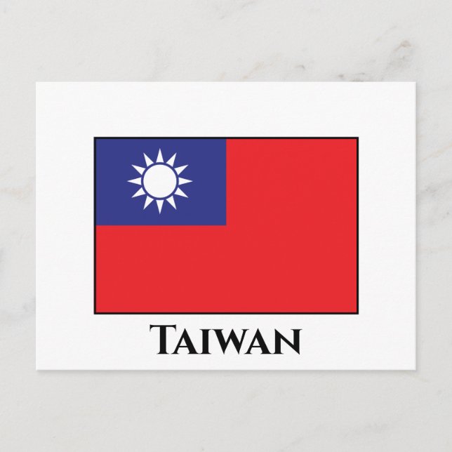 taiwanesische Flagge Postkarte (Vorderseite)