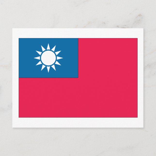 taiwanesische Flagge Postkarte (Vorderseite)