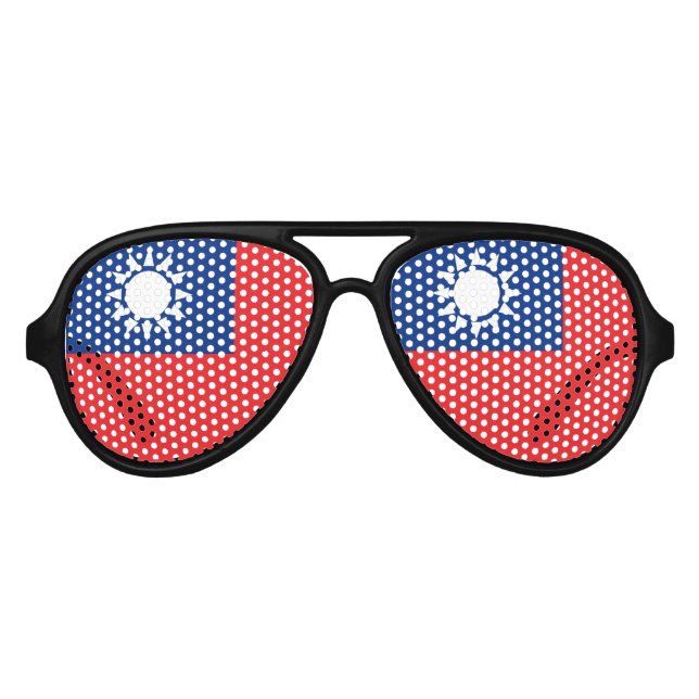 taiwanesische Flagge Sonnenbrille (Vorderseite)
