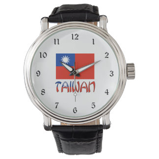 taiwanesische Flagge und Taiwan Armbanduhr