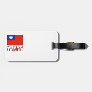 taiwanesische Flagge und Taiwan Gepäckanhänger