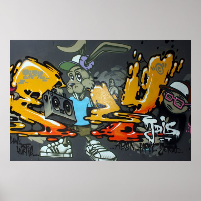Taiwanesische Graffiti, Taipei, Taiwan Poster (Vorne)