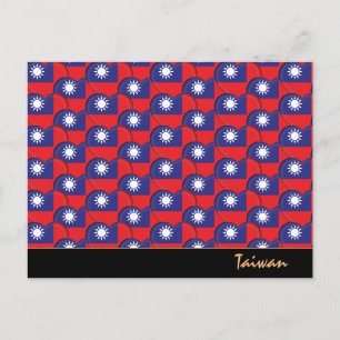 taiwanesische Herz- und taiwanesische Flagge / Tai Postkarte