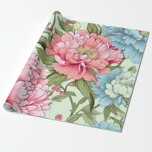 taiwanesische Peonies Geschenkpapier