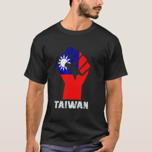 Taiwanesische Wurzeln Taiwan-Flagge Handfist Taiwa T-Shirt