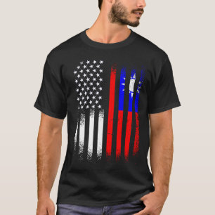 Taiwanisch American Patriot Grown Land USA Flaggen T-Shirt