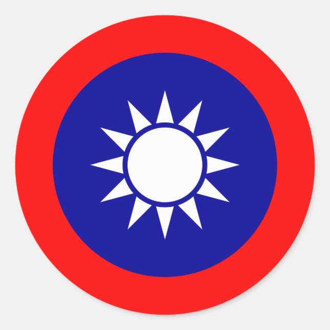 Taiwanisches NationalEmblem, Taiwan Runder Aufkleber (Vorderseite)