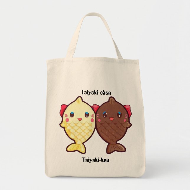 Taiyaki Niedlich Fisch Japanisch Süßeis Creme Dess Tragetasche (Vorne)