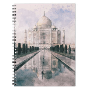 Taj Mahal, Agra, India Notebook - Elegante Reise Notizblock