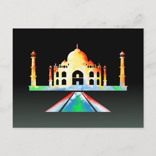 Taj Mahal Agra India Postkarte (Vorderseite)