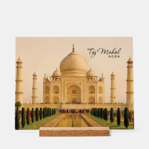 Taj Mahal Agra Indien Aquarell Reise Acrylschild