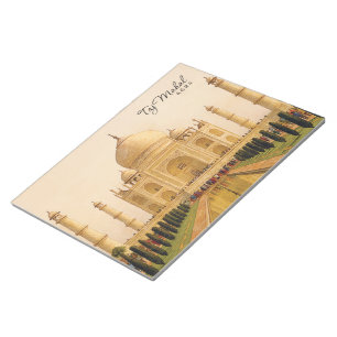 Taj Mahal Agra Indien Aquarell Reise Notizblock