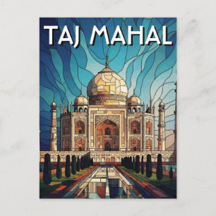 Taj Mahal Agra Indien Reise Postkarte