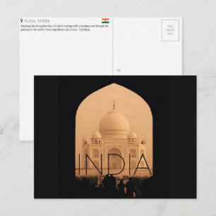 Taj Mahal, Agra, Indien Reise-Postkarte Postkarte