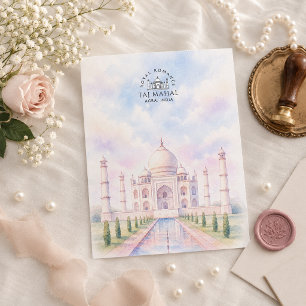 Taj Mahal Agra Indien Schöne Architektur Feiertagspostkarte