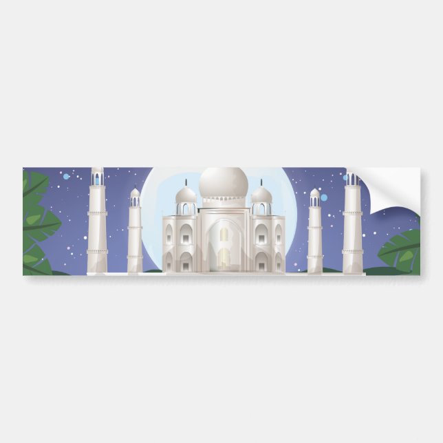 taj mahal autoaufkleber (Vorne)