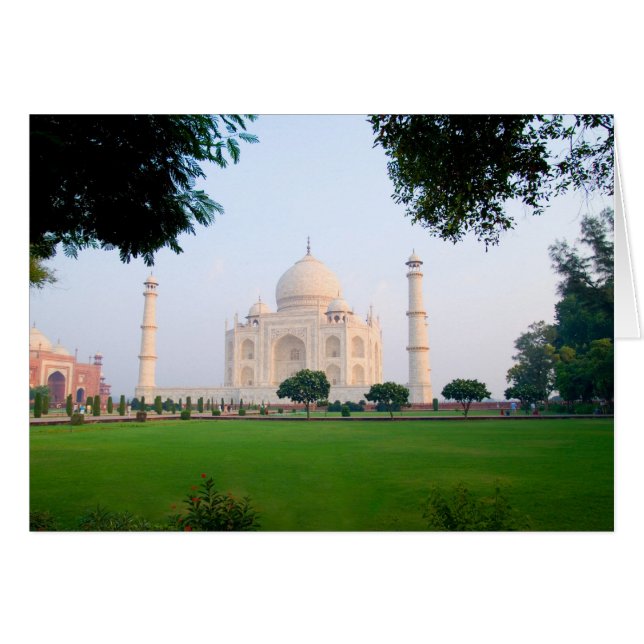 Taj Mahal bei Sonnenaufgang eines der Wunder der (Vorderseite (Horizontal))