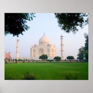 Taj Mahal bei Sonnenaufgang eines der Wunder der Poster