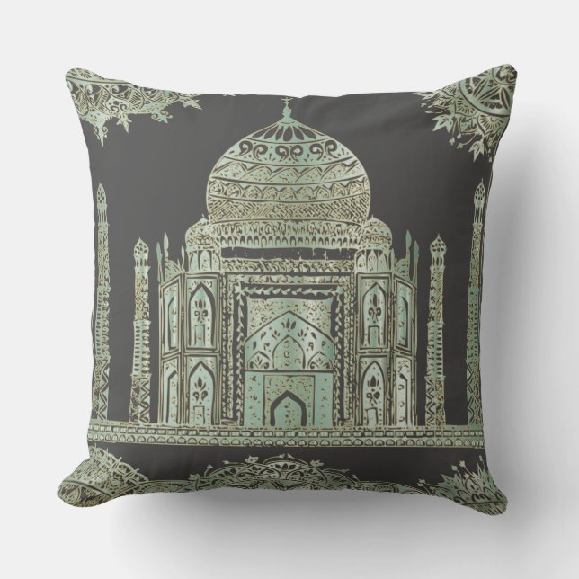 Taj Mahal - Bohemischer orientalischer Stil Kissen (Vorderseite)