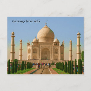 taj mahal bright postkarte