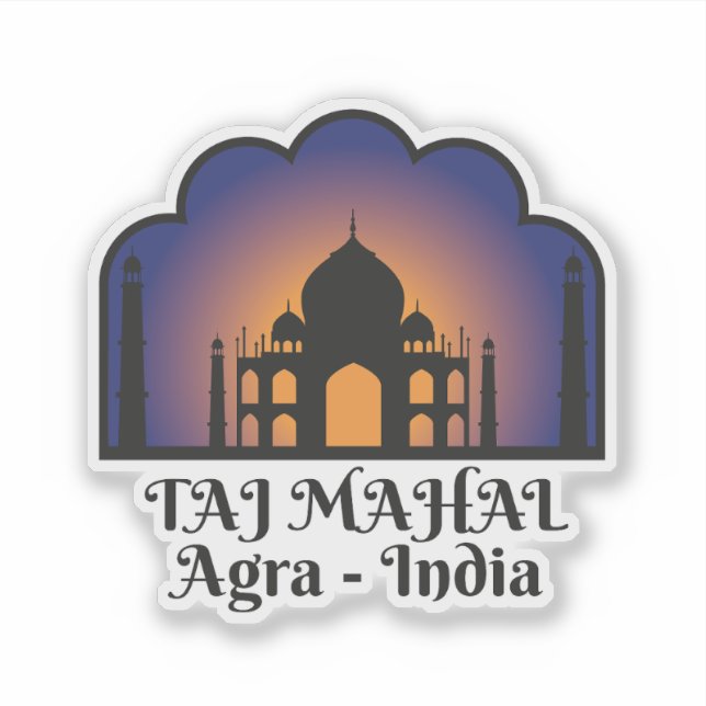 Taj Mahal for Culture, Art, Travel Collectors   Aufkleber (Vorderseite)