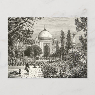 Taj Mahal Garden Agra India Heritage Site Sehenswü Postkarte