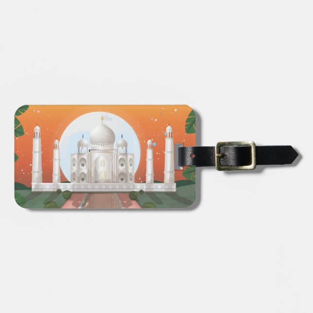 Taj Mahal Gepäckanhänger (Vorderseite horizontal)