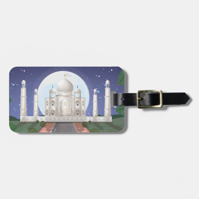 Taj Mahal Gepäckanhänger (Vorderseite horizontal)