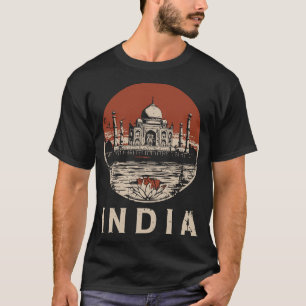 Taj Mahal India Sunset Japanische Architektur Kuns T-Shirt