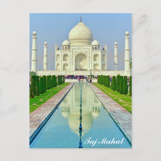 Taj Mahal India Travel Foto Postkarte (Vorderseite)