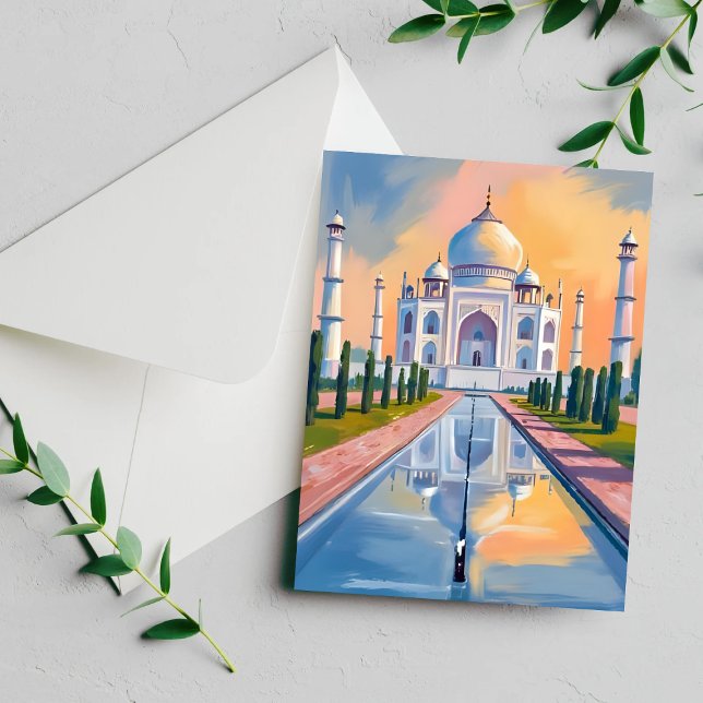 Taj Mahal India Travel Painting Card (Von Creator hochgeladen)