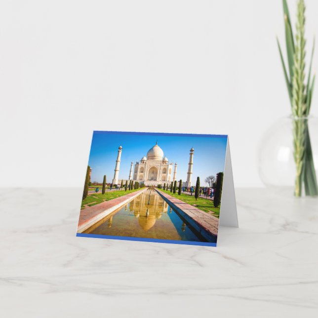Taj Mahal, Indien Karte (Vorderseite)
