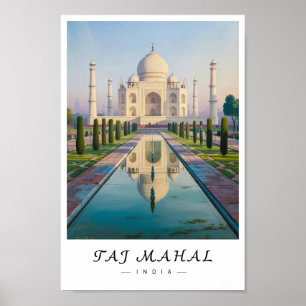 Taj Mahal Indien Wandkunst, Agra Wahrzeichen Poster