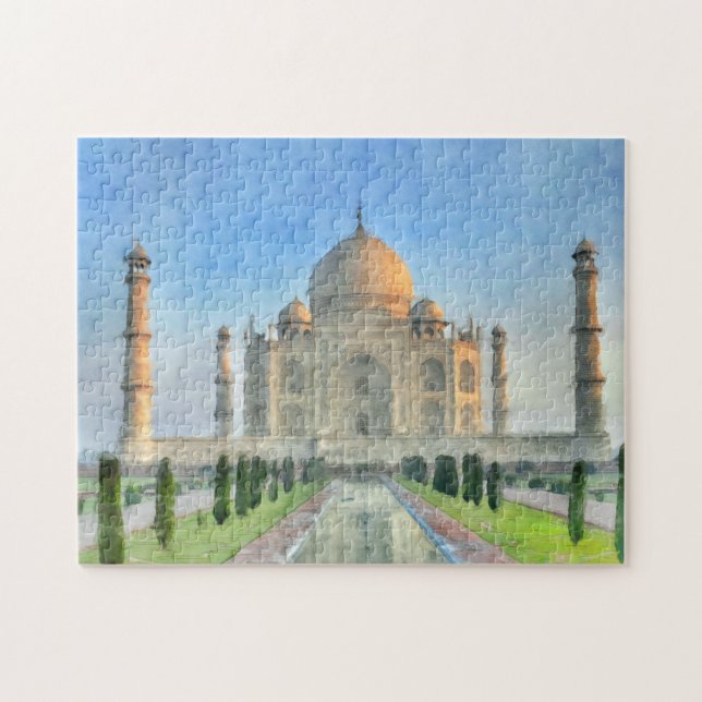 Taj Mahal Jigsaw Puzzle - Artiste coloré (Horizontal)