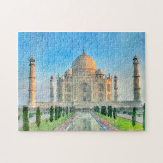 Taj Mahal Jigsaw Puzzle - farbenfrohe Kunst