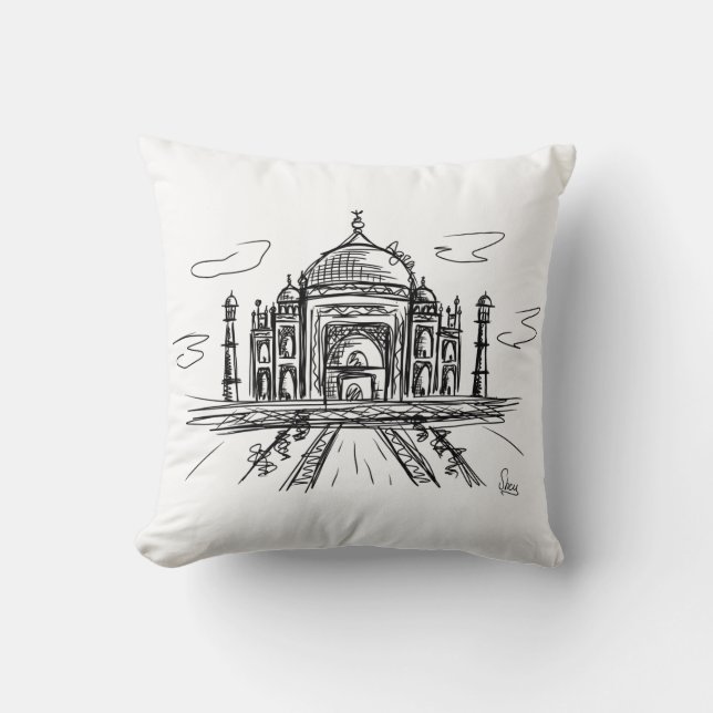 Taj Mahal Kissen (Vorderseite)