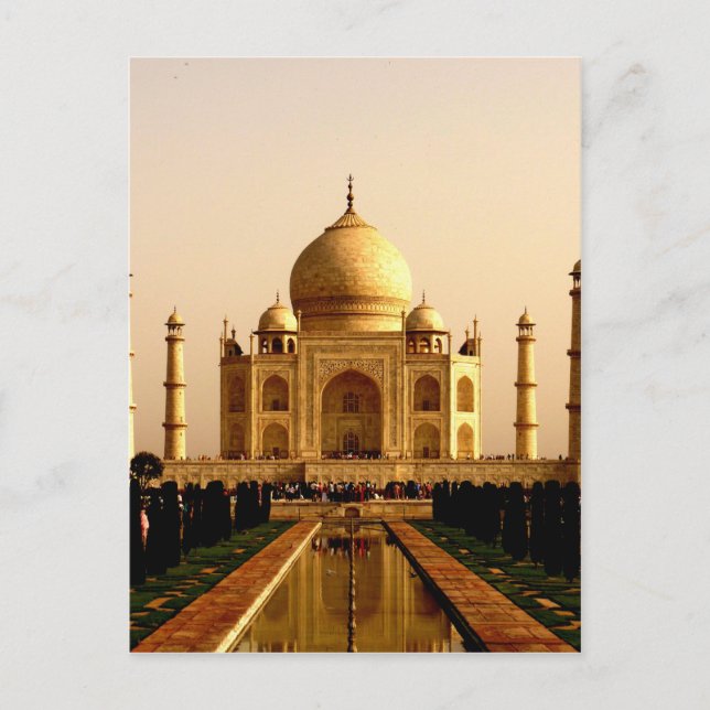 taj mahal mausoleum agra uttar pradesh grave mosqu postkarte (Vorderseite)