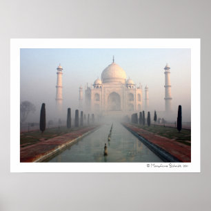 Taj Mahal Nebel Poster