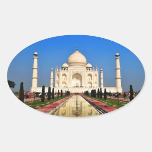 Taj Mahal Ovaler Aufkleber