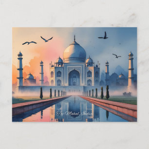 Taj Mahal Postcard Feiertagspostkarte