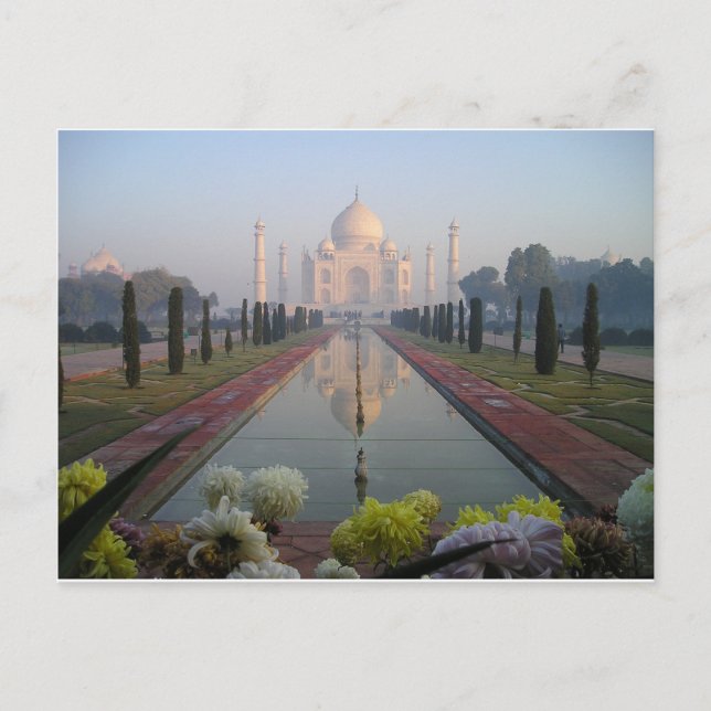 Taj Mahal Postkarte (Vorderseite)