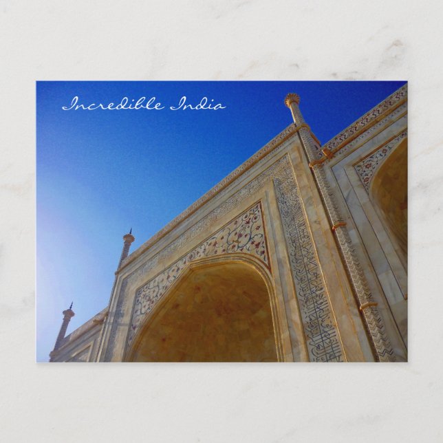 Taj-Mahal Postkarte (Vorderseite)