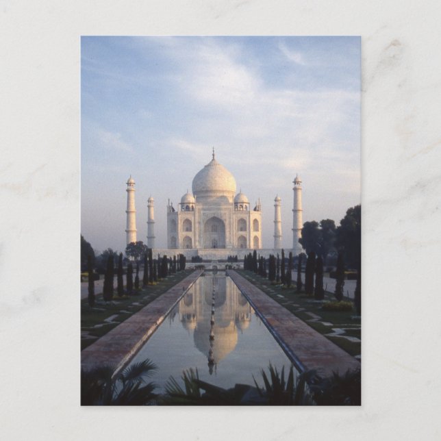 Taj Mahal Reflection in Agra, Uttar Pradesh, Indie Postkarte (Vorderseite)