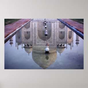 Taj Mahal Reflexion, Agra, Uttar Pradesh, Poster
